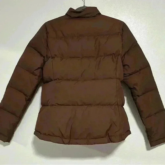 Lilly Pulitzer Brown Floral Puffer Jacket Full Zip Mock Neck Women's Medium - Picture 3 of 7